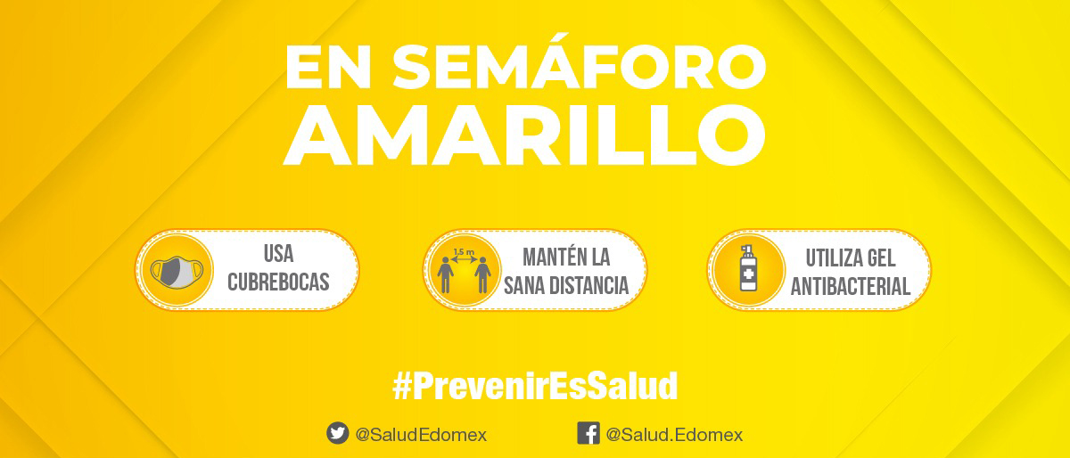 Semáforo amarillo en EdoMéx a partir del lunes