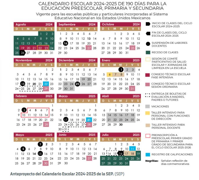 Ciclo escolar 2024-2025 podría iniciar el 26 de agosto